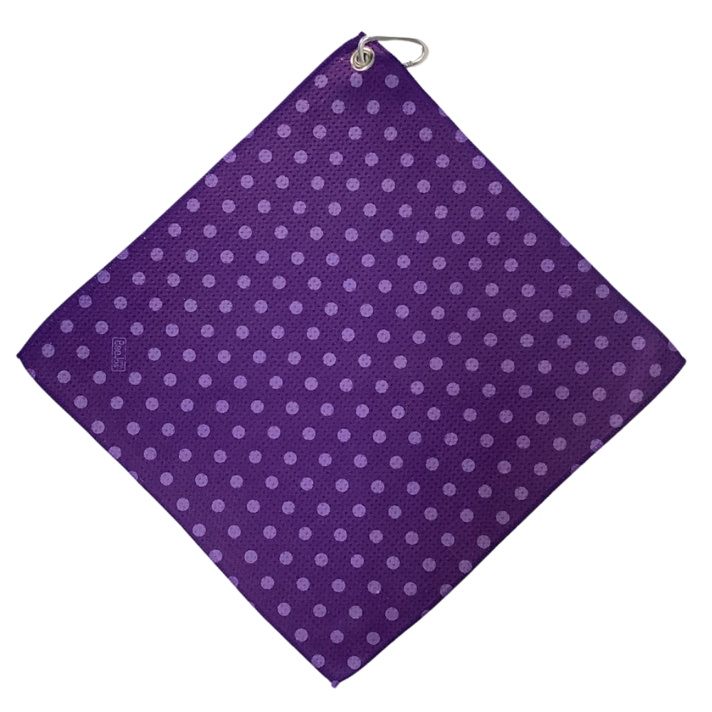 Purple Polka-Dots Microfiber Towels