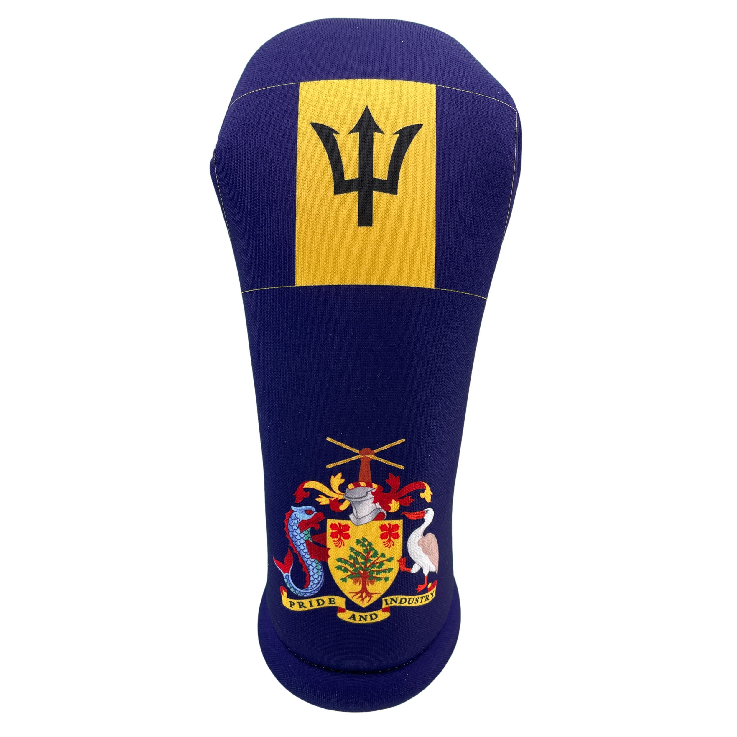 Barbados Flag Club Headcover: Front View