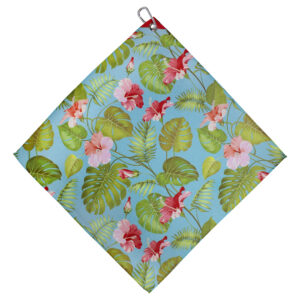 Blue Flower Microfiber Towel