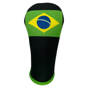 Brazil Flag Club Headcover: Front View