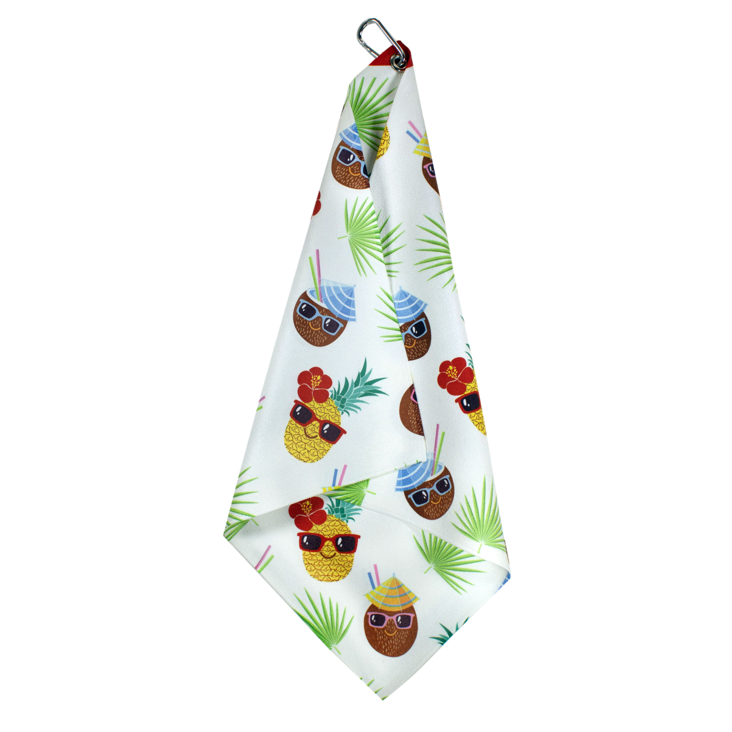 Hawaiian Coconutheads Microfiber 18” X 18” Golf Towel with Carabiner Clip - Image 4