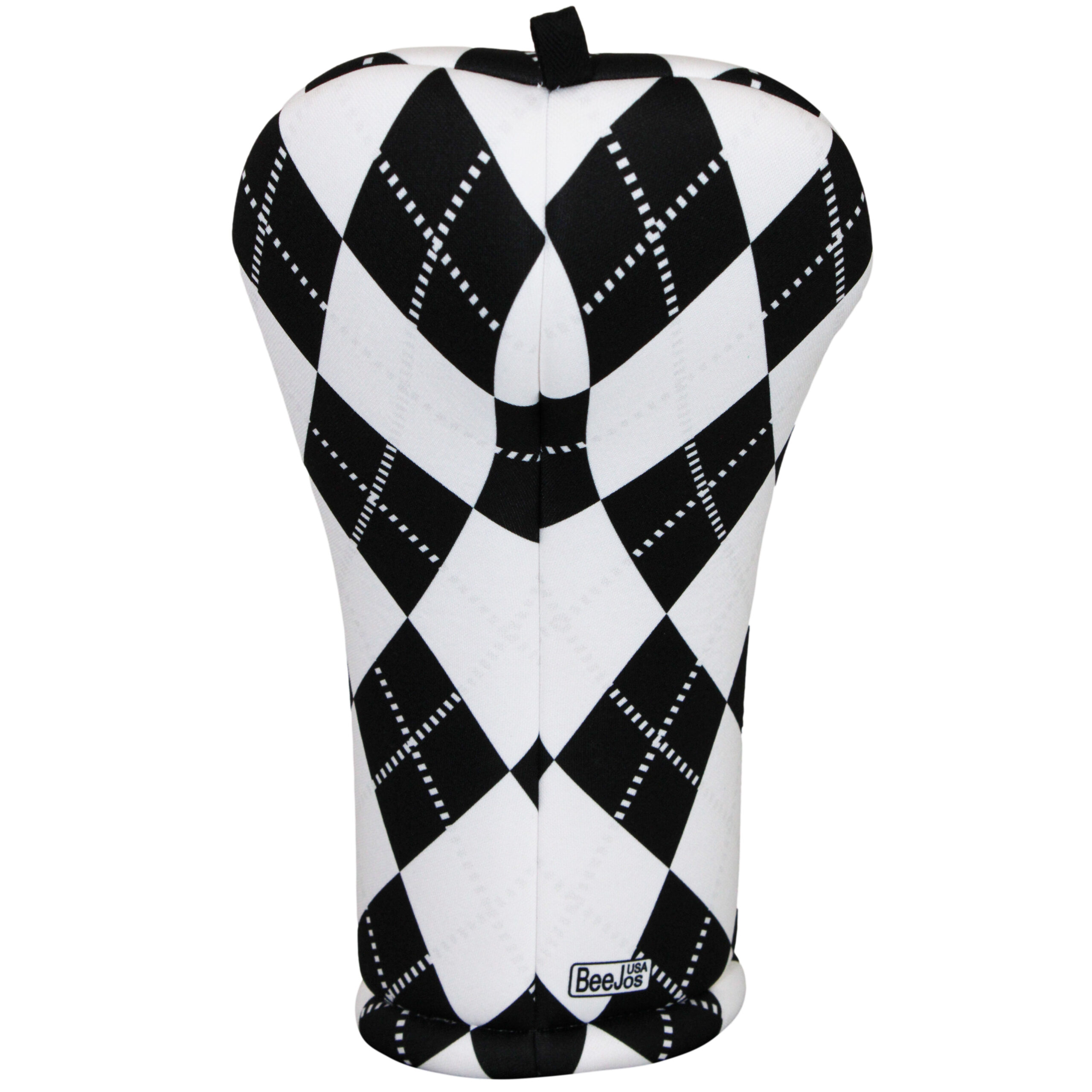 Women's Collection | Black & White Argyle Gift Set | 3 Golf Club Headcovers & Matching Microfiber Towel - Image 5