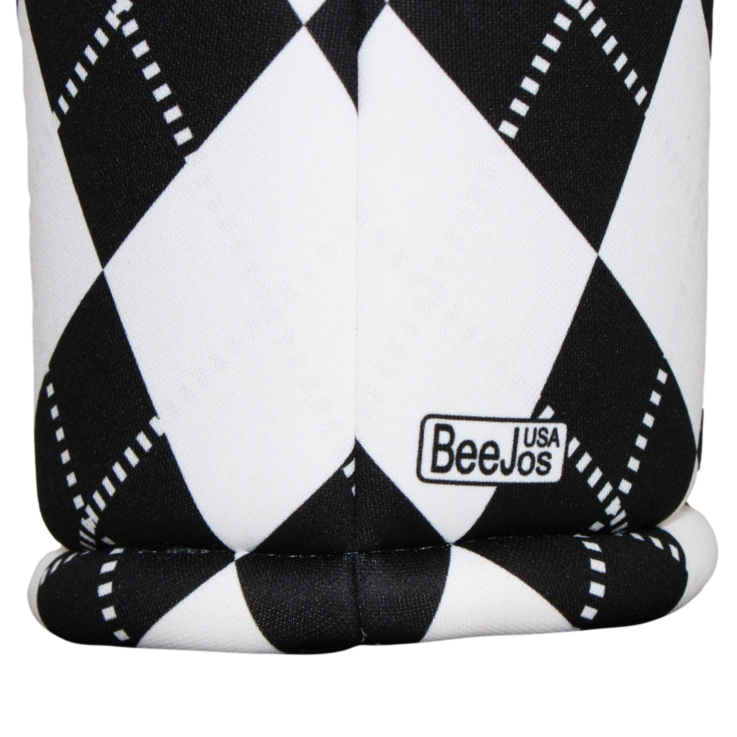 Women's Collection | Black & White Argyle Gift Set | 3 Golf Club Headcovers & Matching Microfiber Towel - Image 11