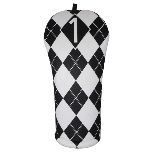 Black and White Argyle Headcovers