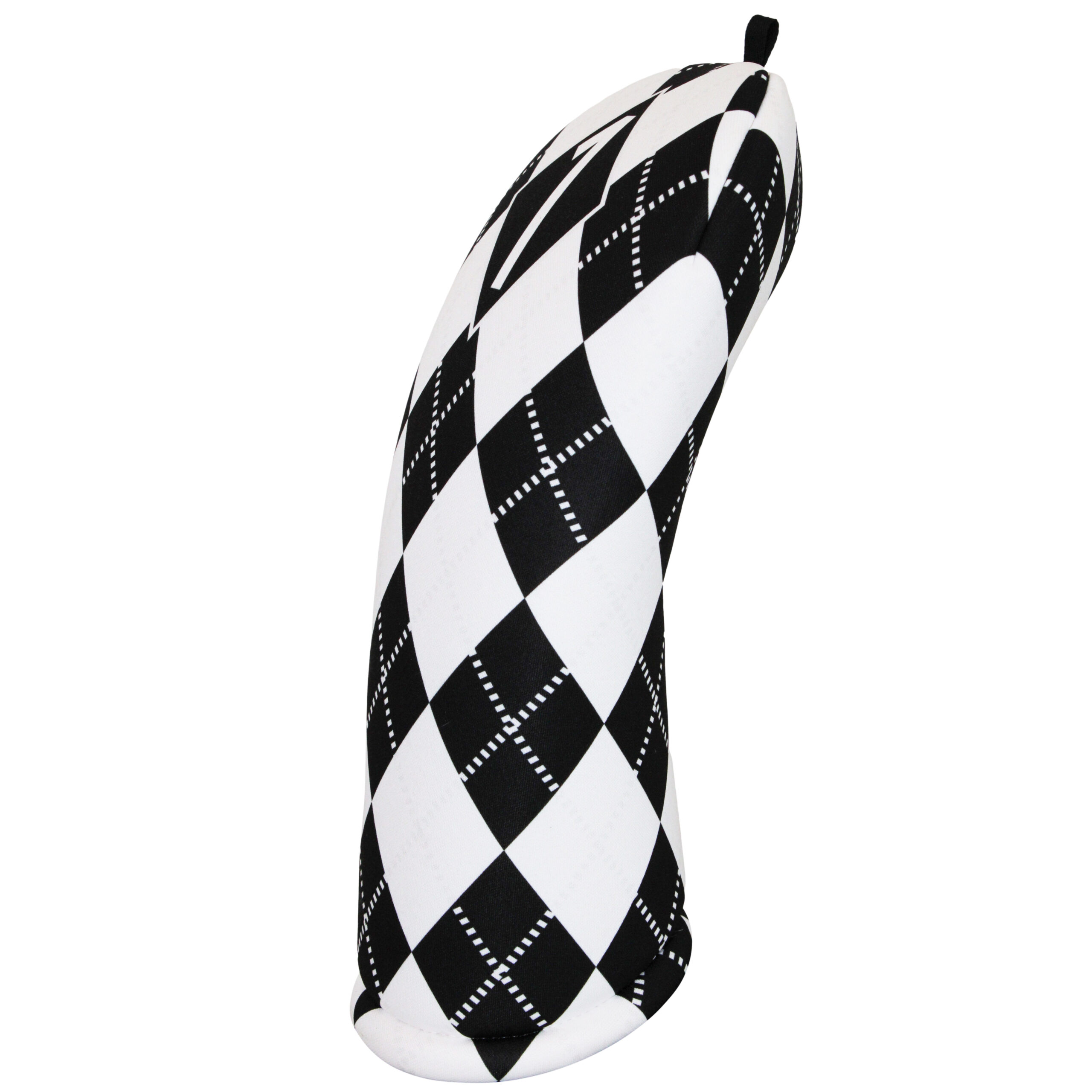 Women's Collection | Black & White Argyle Gift Set | 3 Golf Club Headcovers & Matching Microfiber Towel - Image 6