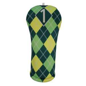 Light Green and Yellow Argyle Driver Front