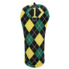 Black, Green and Yellow Argyle Headcovers