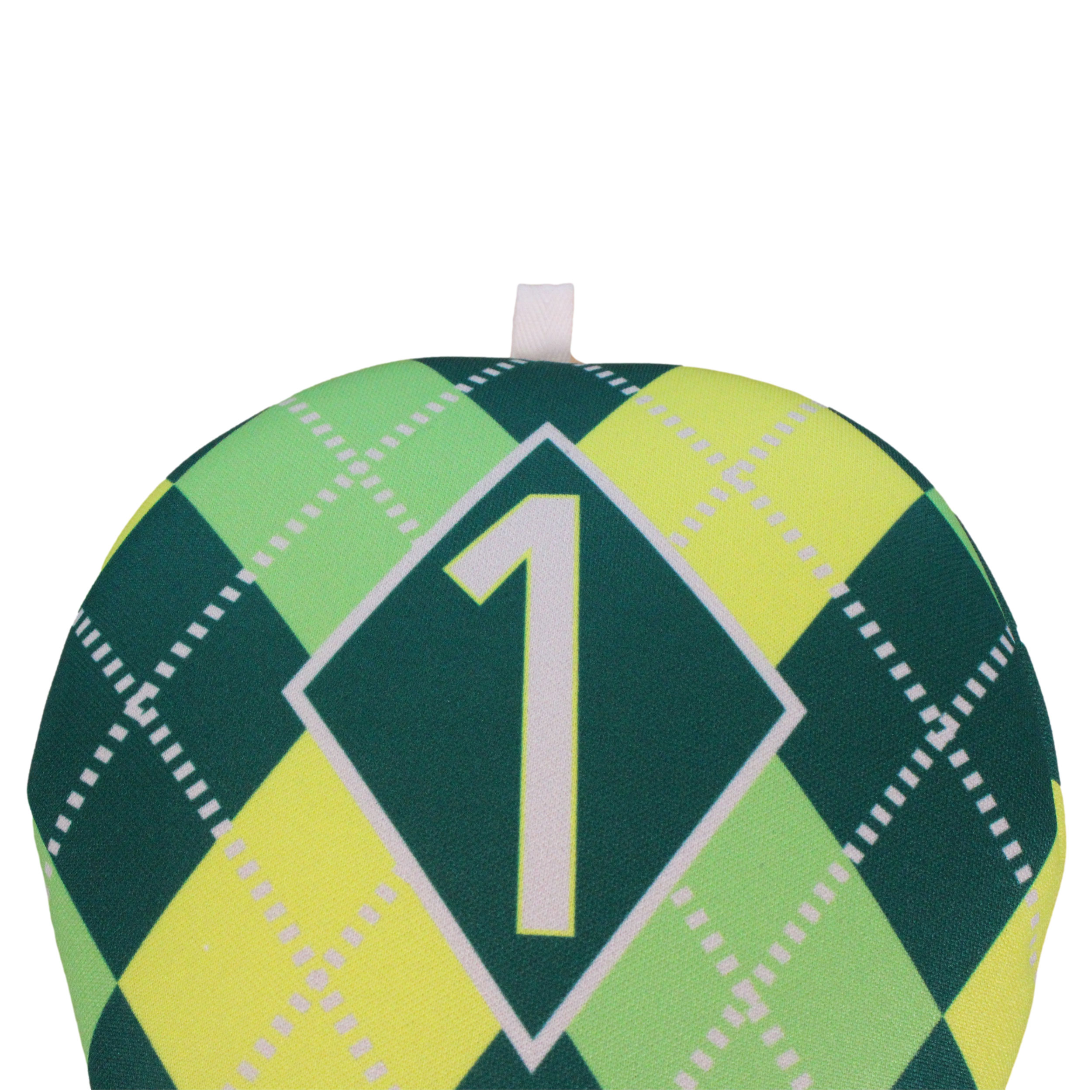 BeeJo's Golf Club Headcover | Women's Collection | Green & Yellow Argyle - Image 7