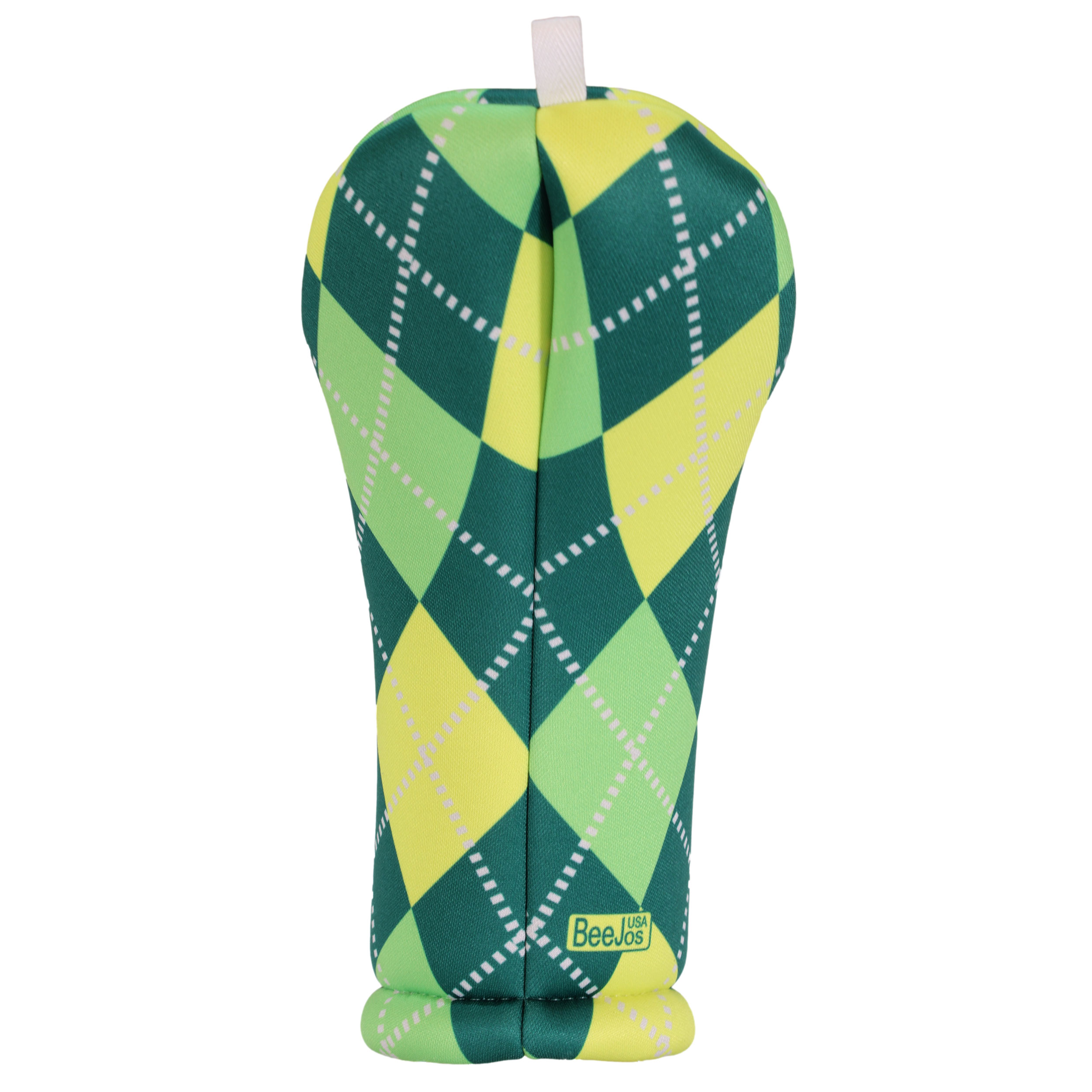 BeeJo's Golf Club Headcover | Women's Collection | Green & Yellow Argyle - Image 6
