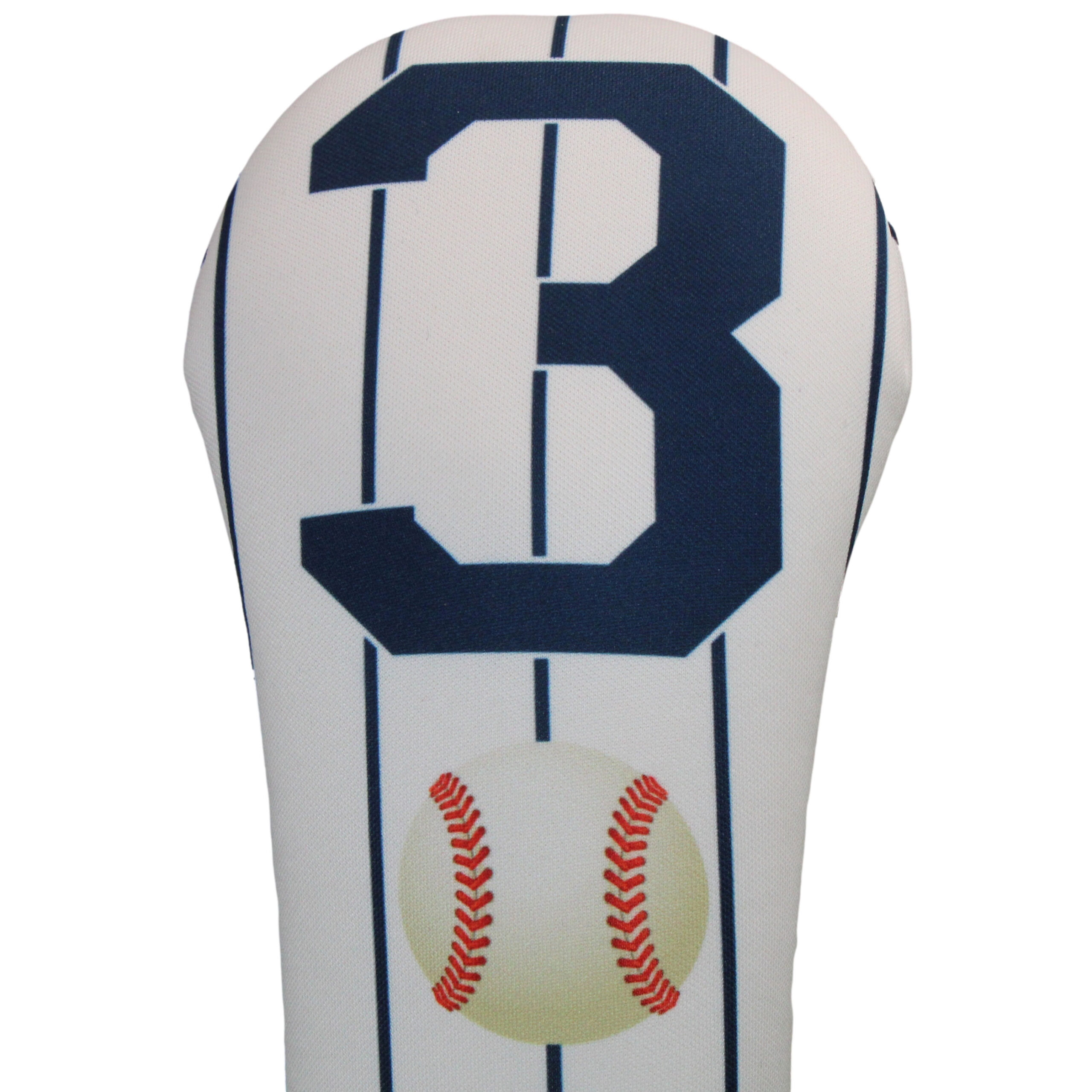 BeeJo's Golf Club Headcover | G.O.A.T Collection | 3 Baseball White & Blue - Image 4