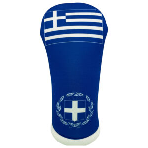 Greece Flag Club Headcover: Front view