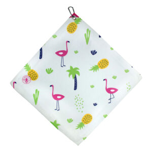 Microfiber 18” X 18” Golf Towel with Carabiner Clip | Hawaiian Collection | Paradise