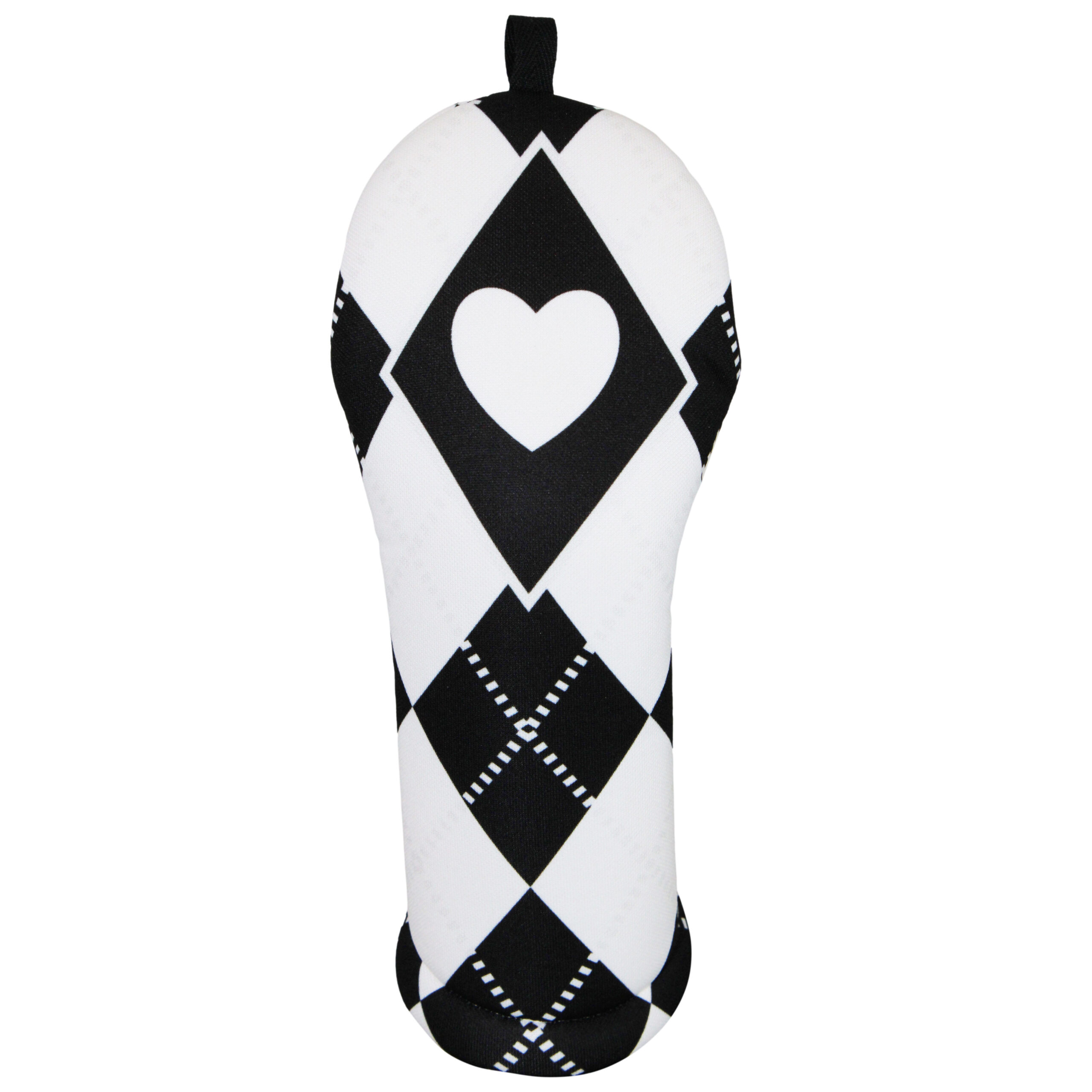 Women's Collection | Black & White Argyle Gift Set | 3 Golf Club Headcovers & Matching Microfiber Towel - Image 3