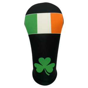 Irish Flag Club Headcover: Black-Front
