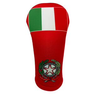 Italy Flag Club Headcover- Red version: Front view