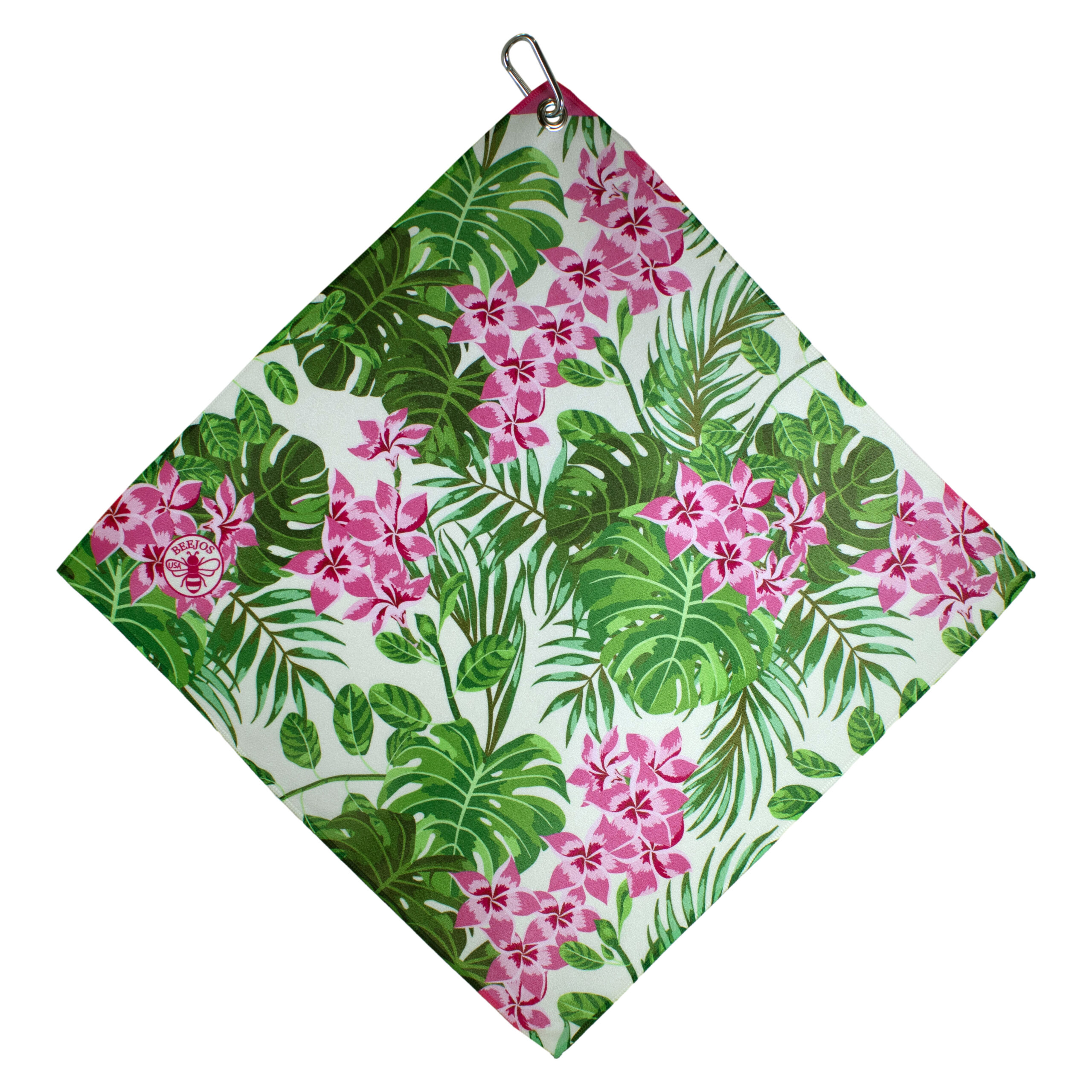 Pink Flowers Microfiber Towel
