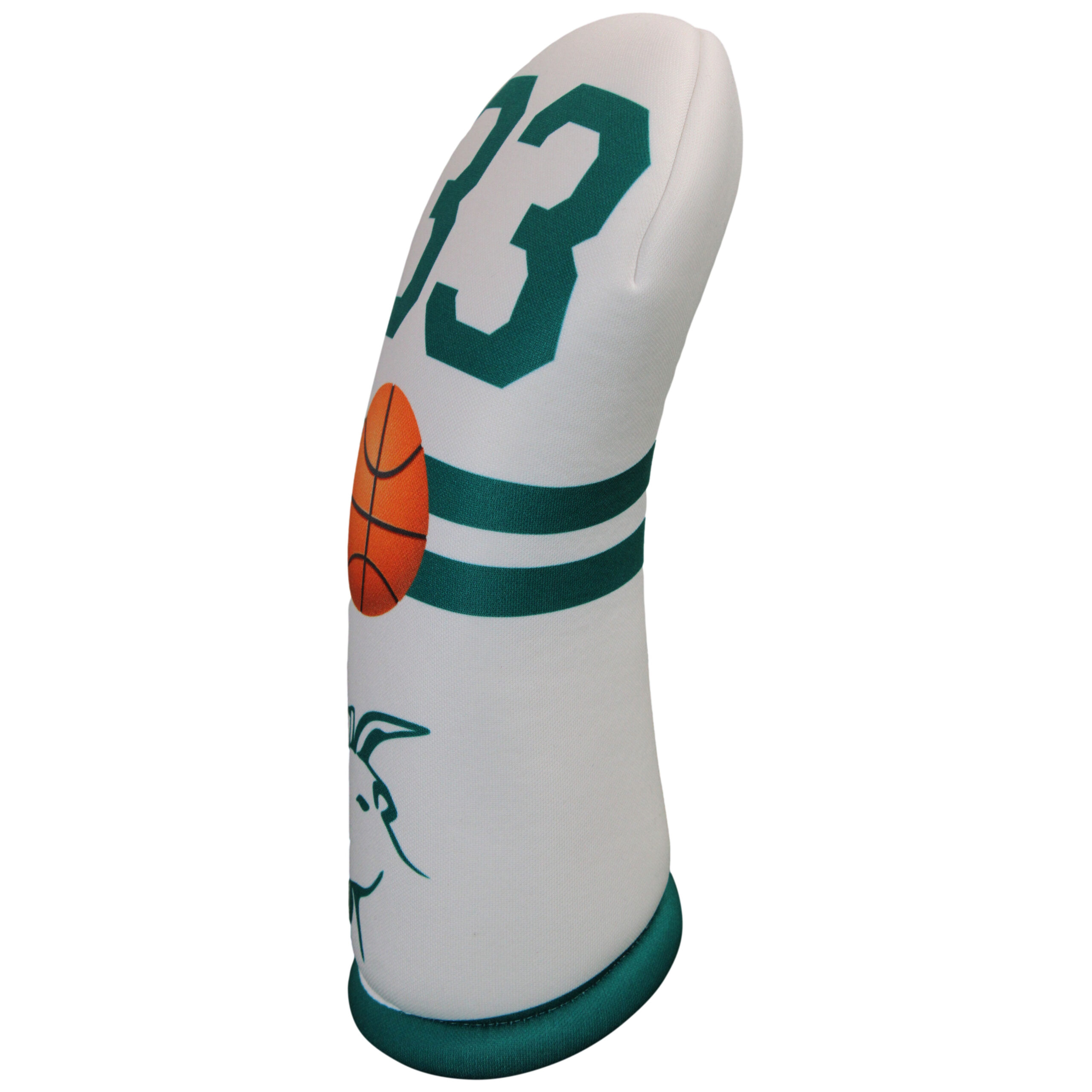 BeeJo's Golf Club Headcover | G.O.A.T Collection | Teal & White 33 Basketball - Image 5