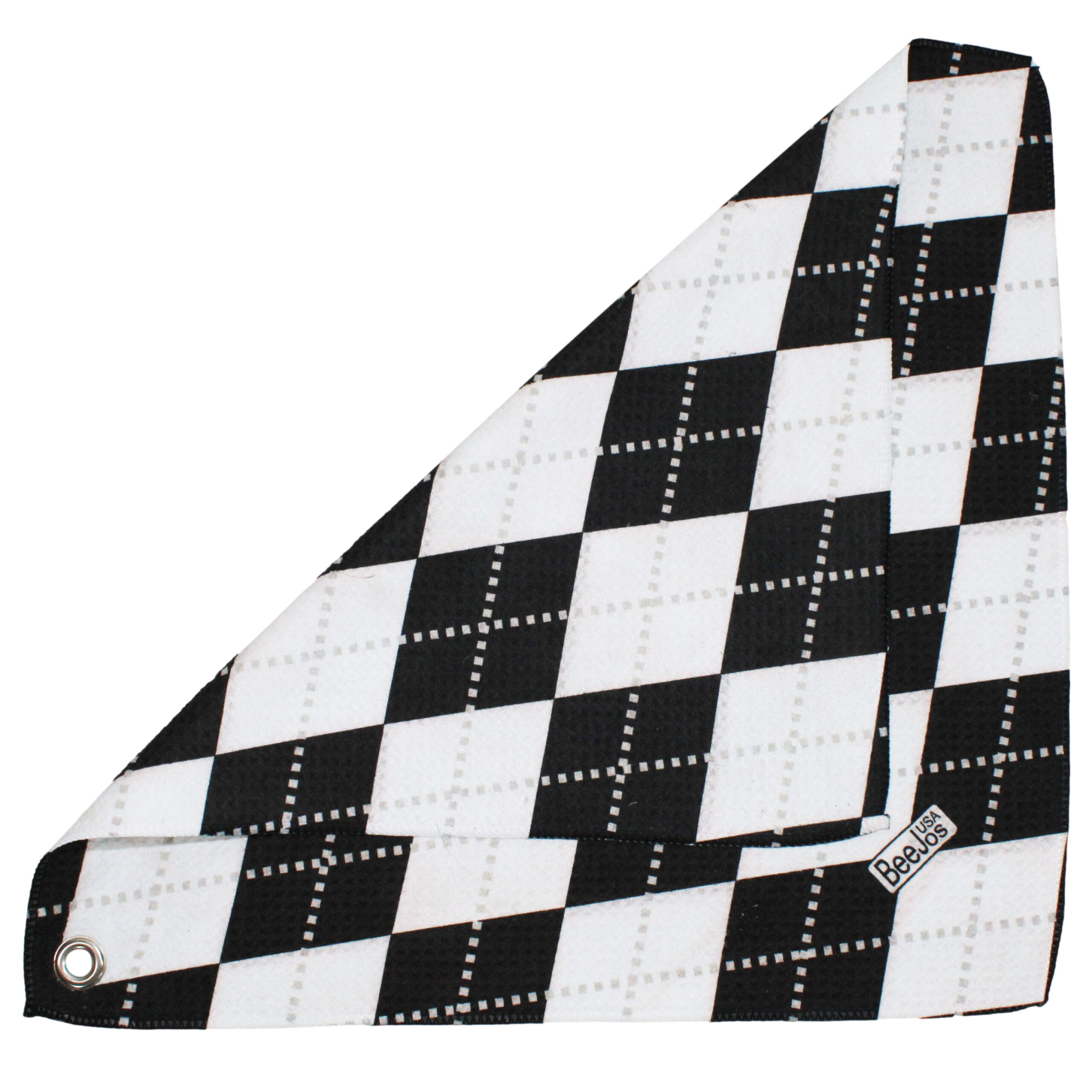 Women's Collection | Black & White Argyle Gift Set | 3 Golf Club Headcovers & Matching Microfiber Towel - Image 12