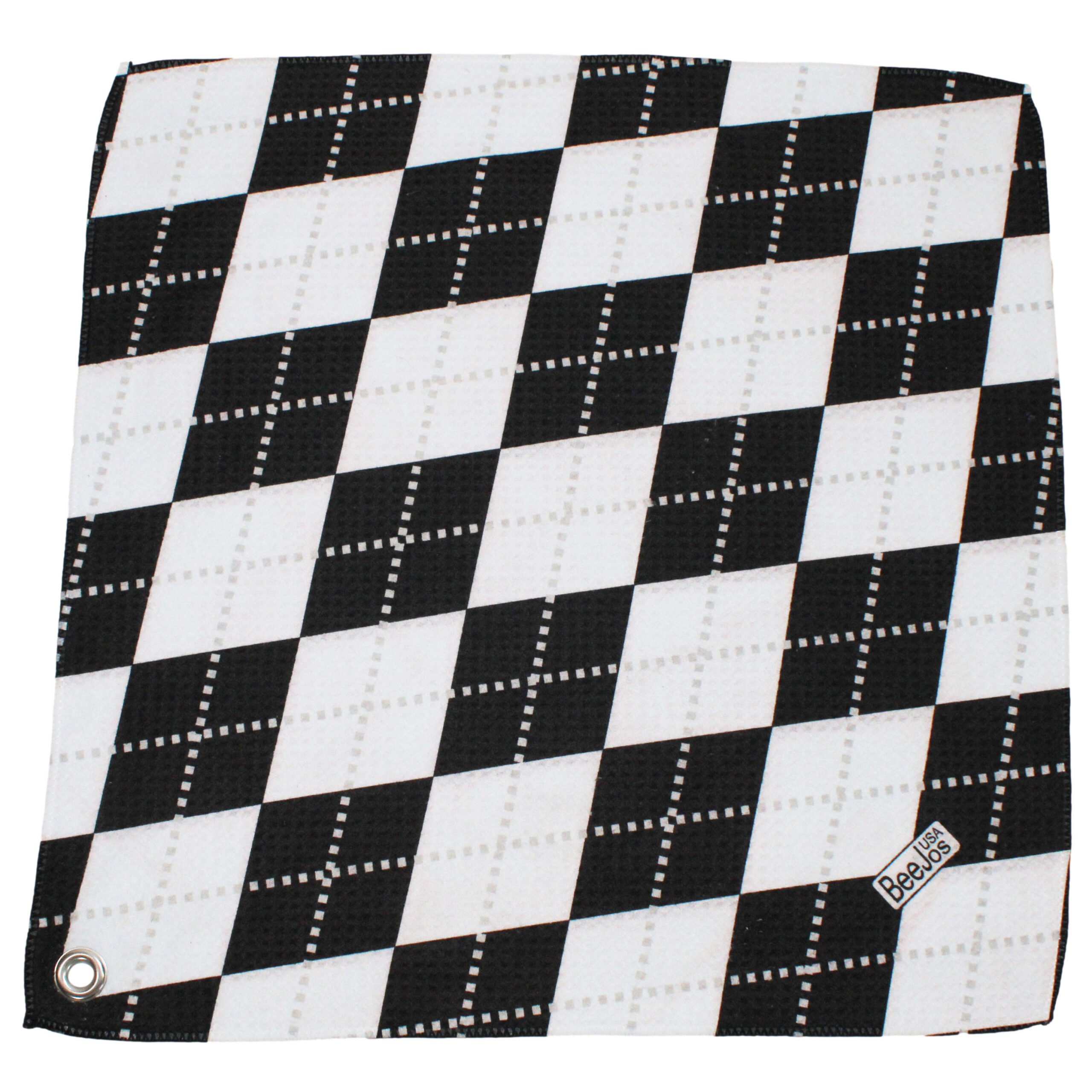 Women's Collection | Black & White Argyle Gift Set | 3 Golf Club Headcovers & Matching Microfiber Towel - Image 13