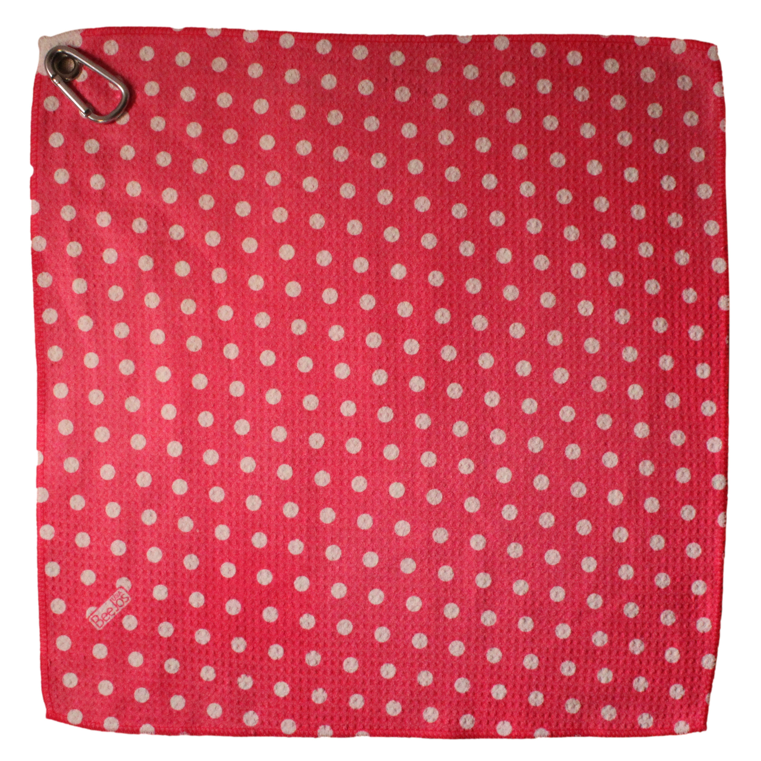 Hot Pink & White Polka-Dot Towels