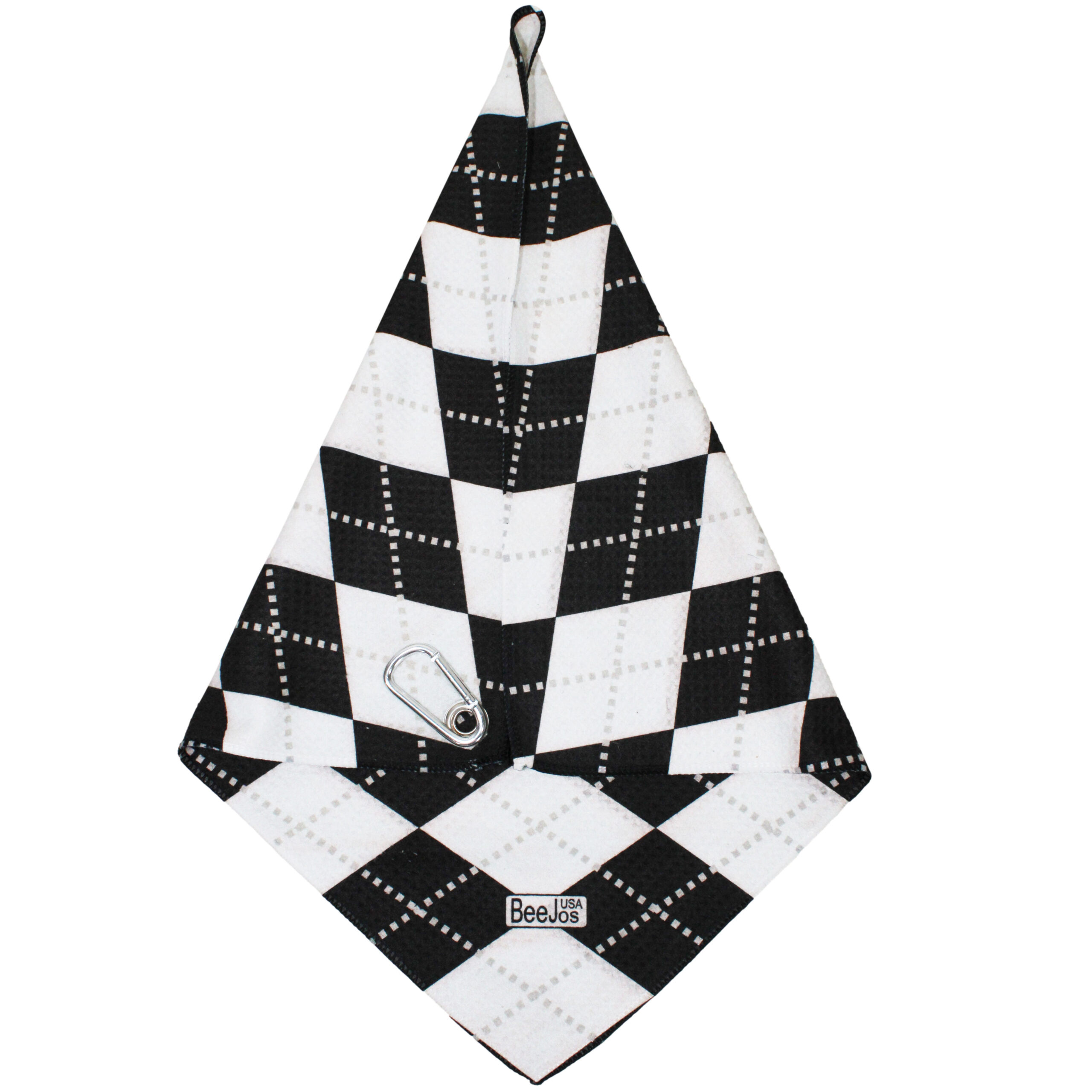Women's Collection | Black & White Argyle Gift Set | 3 Golf Club Headcovers & Matching Microfiber Towel - Image 14