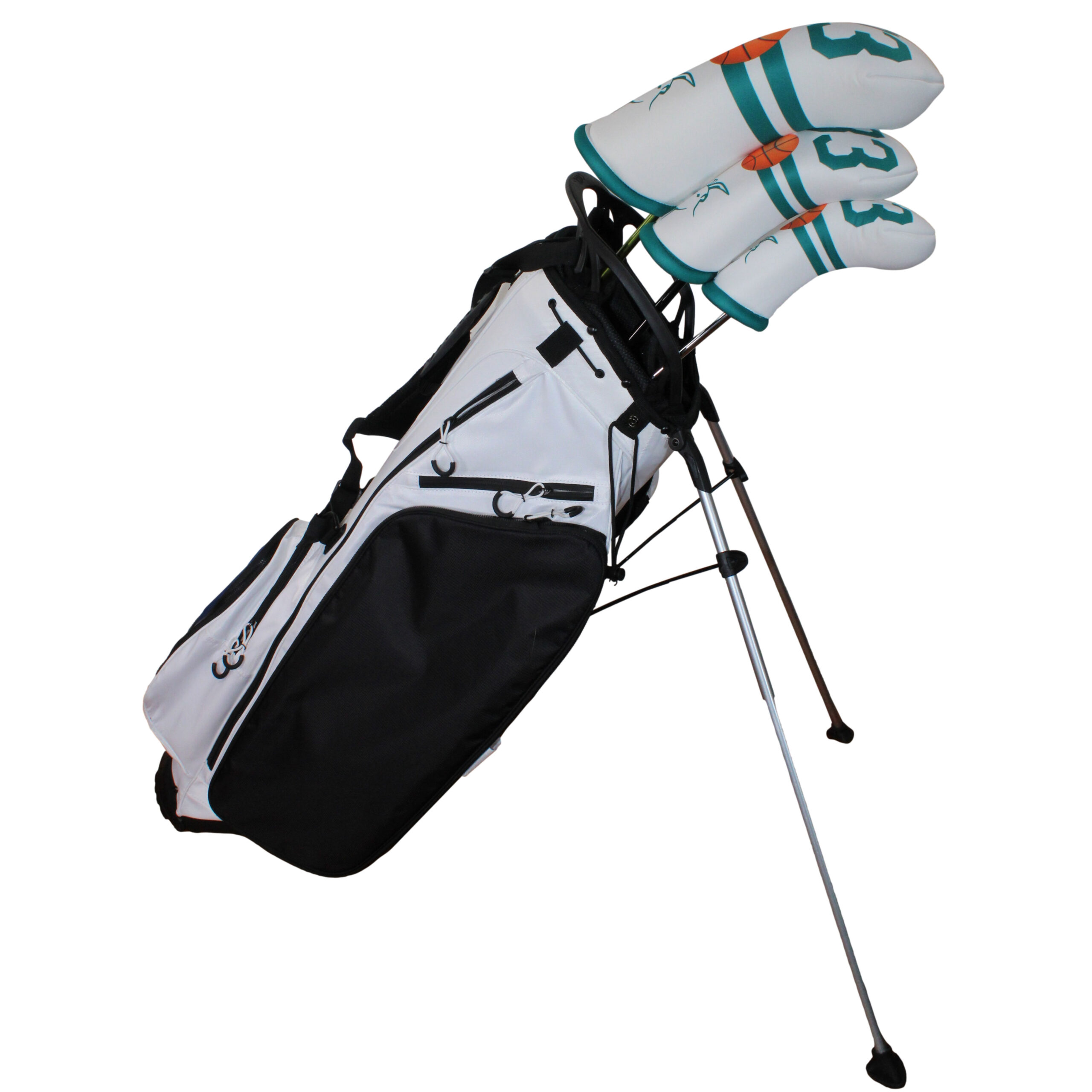 BeeJo's Golf Club Headcover | G.O.A.T Collection | Teal & White 33 Basketball - Image 12