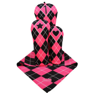 Pink & Black Argyle Gift-Set