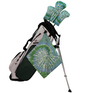 Light Blue & Green Tie-Dye Golf Gift-Set