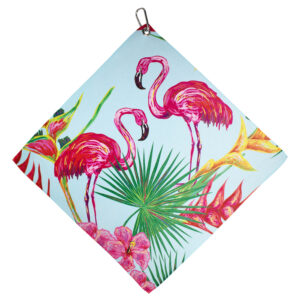 Hawaiian Flamingos Microfiber Towels