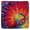Peace Sign Tie-Dye Microfiber Towel 18" x 18"