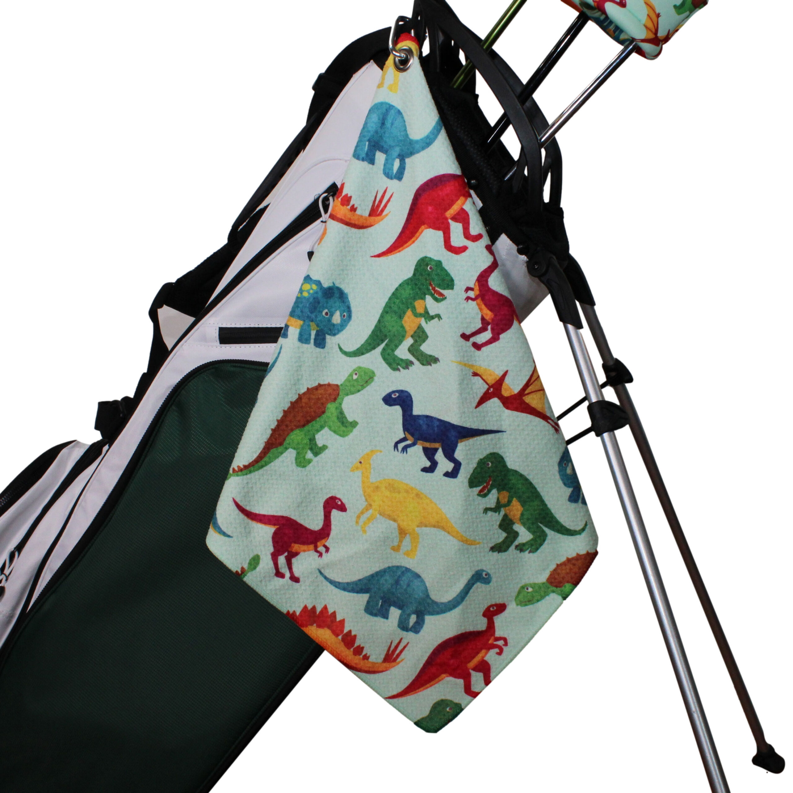 Dinosaurs Microfiber 18” X 18” Sports Towel with Carabiner Clip - Image 7