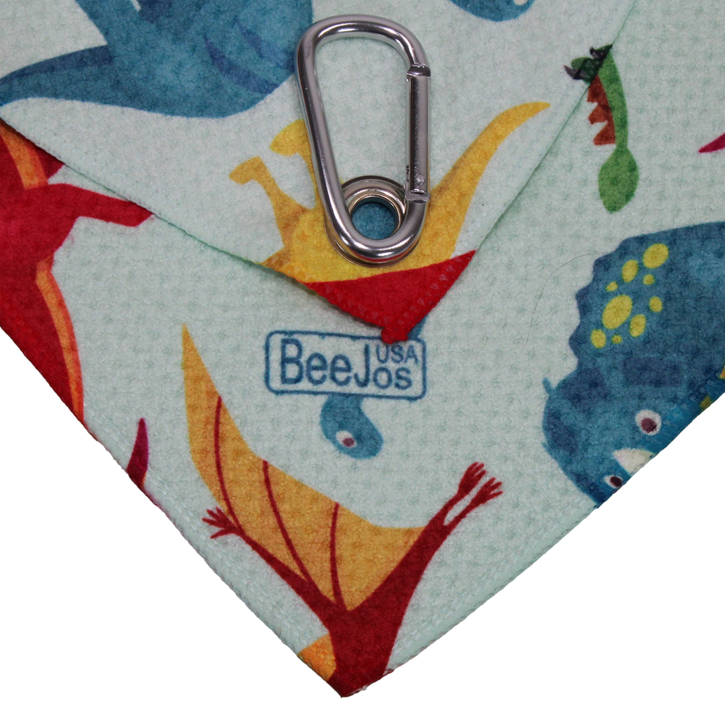 Dinosaurs Microfiber 18” X 18” Sports Towel with Carabiner Clip - Image 6