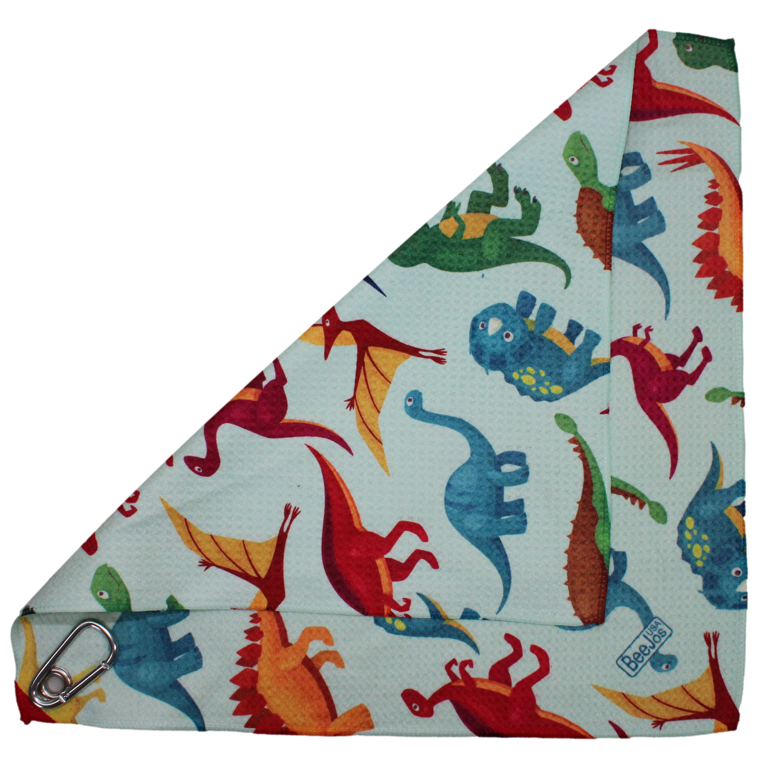 Dinosaurs Microfiber 18” X 18” Sports Towel with Carabiner Clip - Image 4