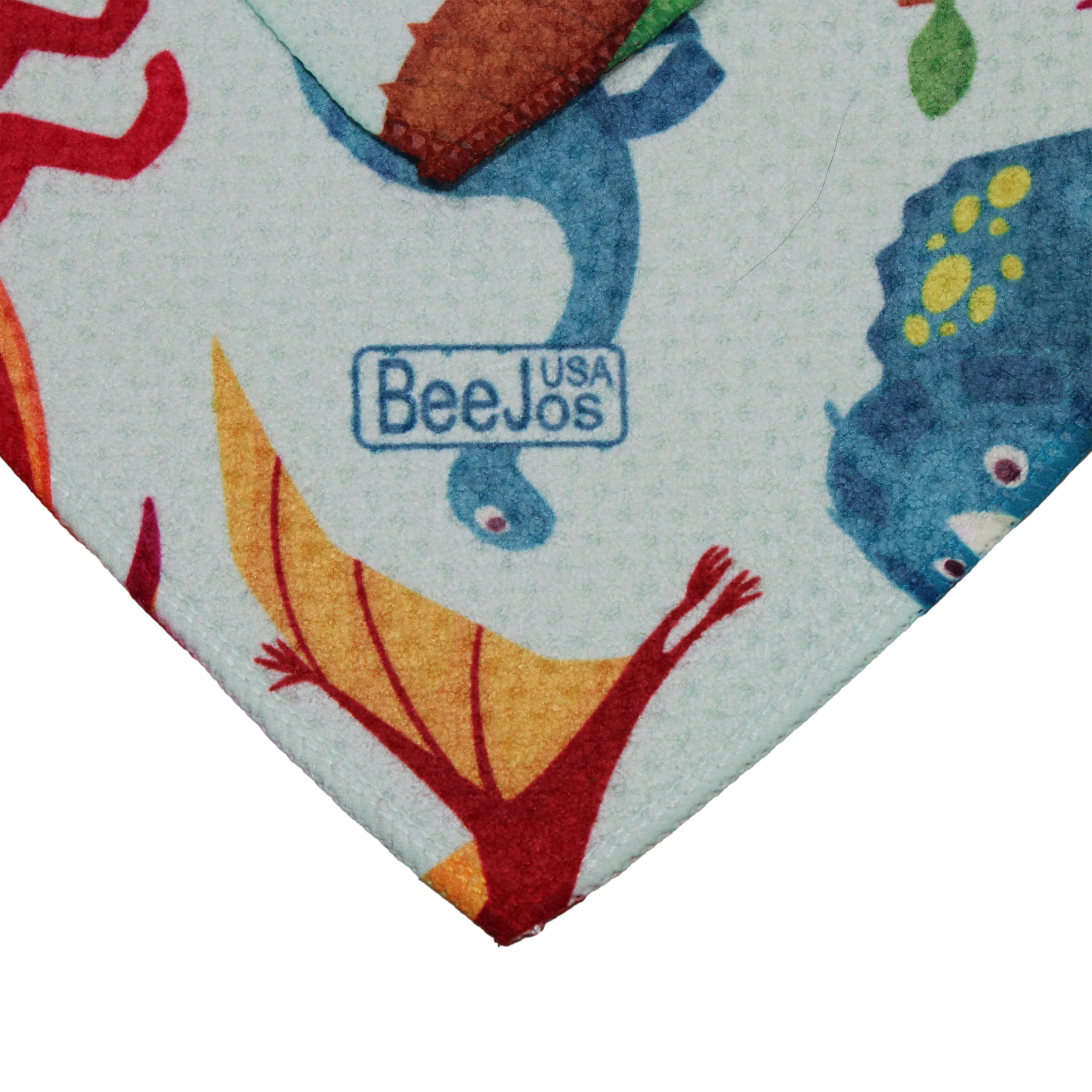 Dinosaurs Microfiber 18” X 18” Sports Towel with Carabiner Clip - Image 2