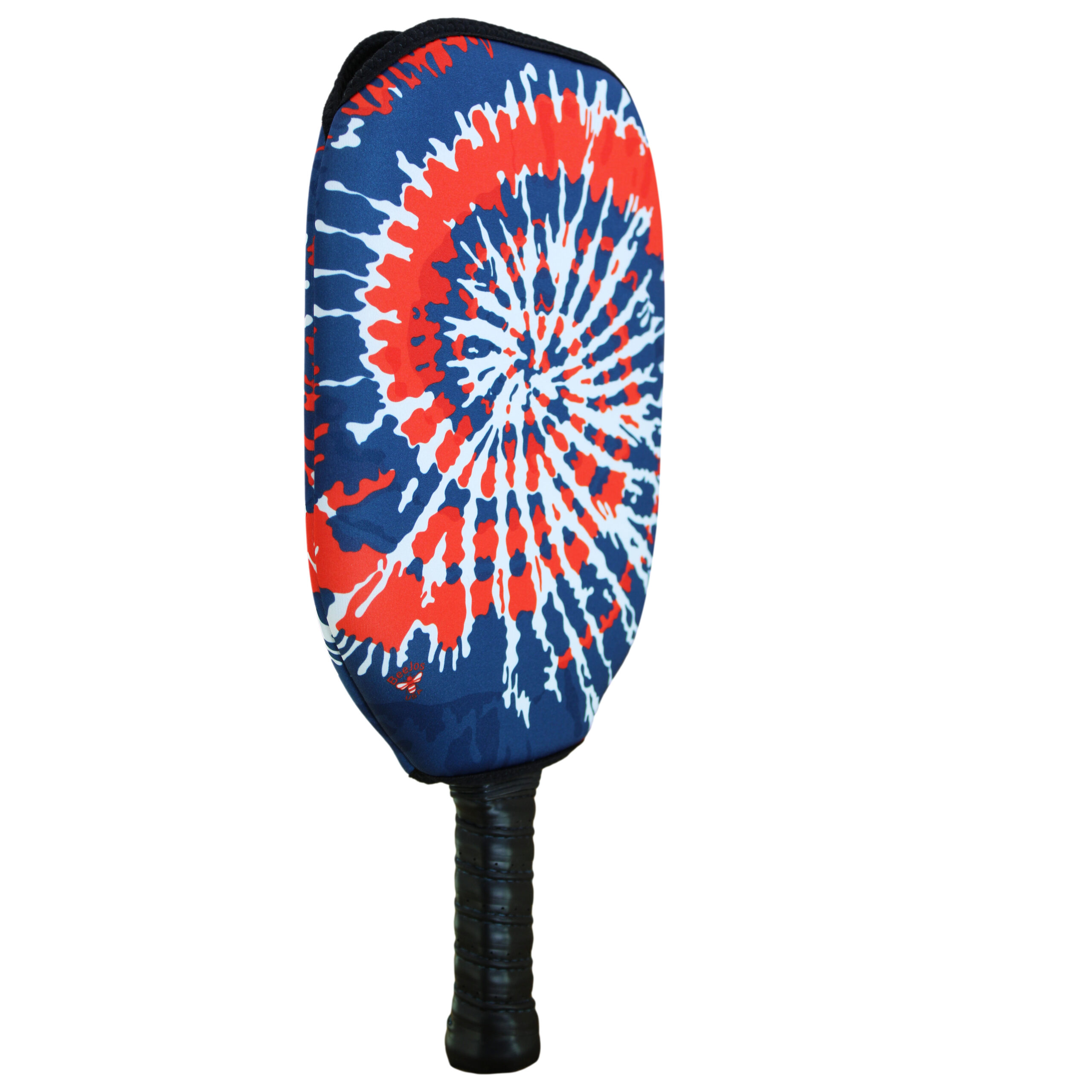 Blue/Red Tie-Dye Pickleball Paddle Cover - Image 6