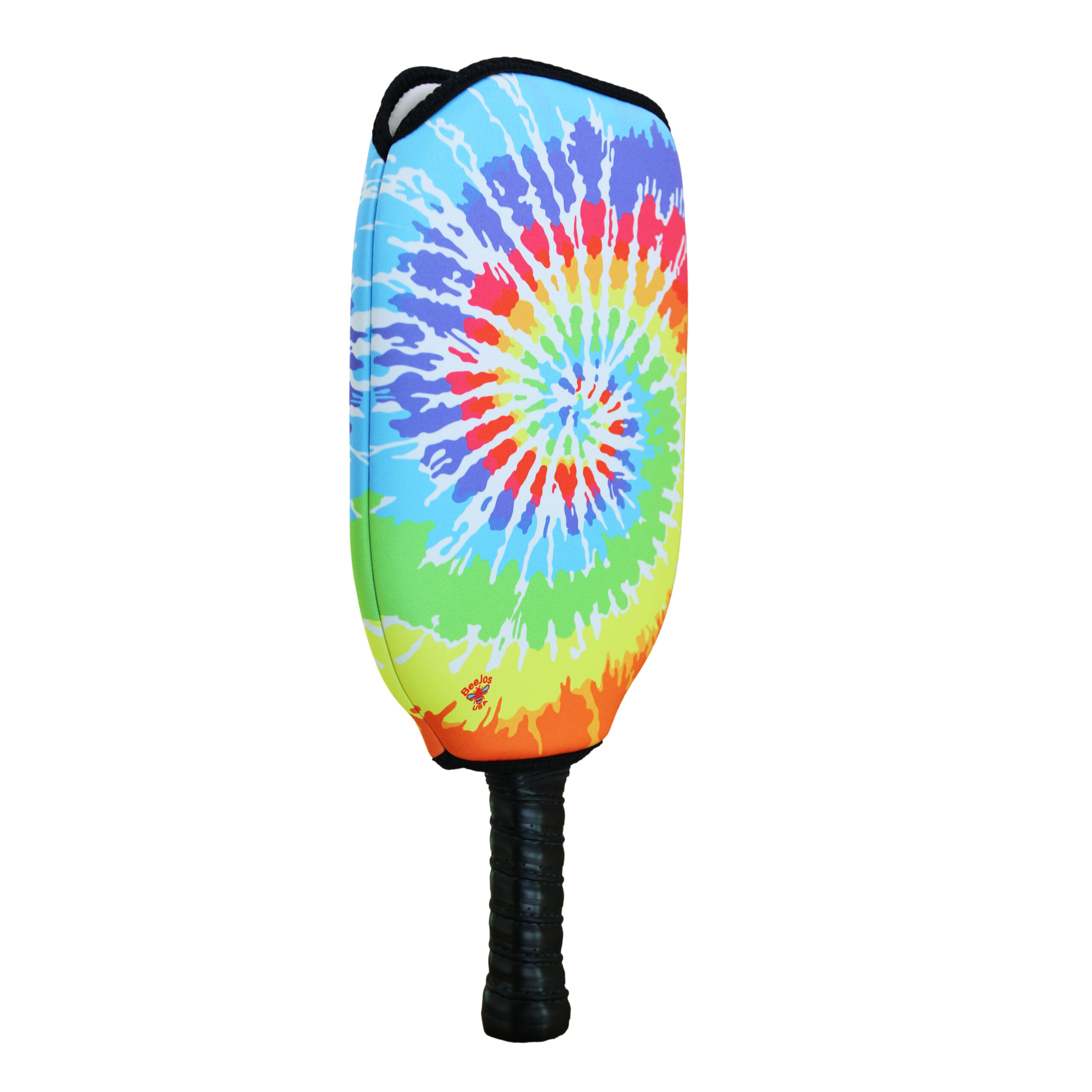 Rainbow Tie-Dye Pickleball Paddle Cover - Image 6