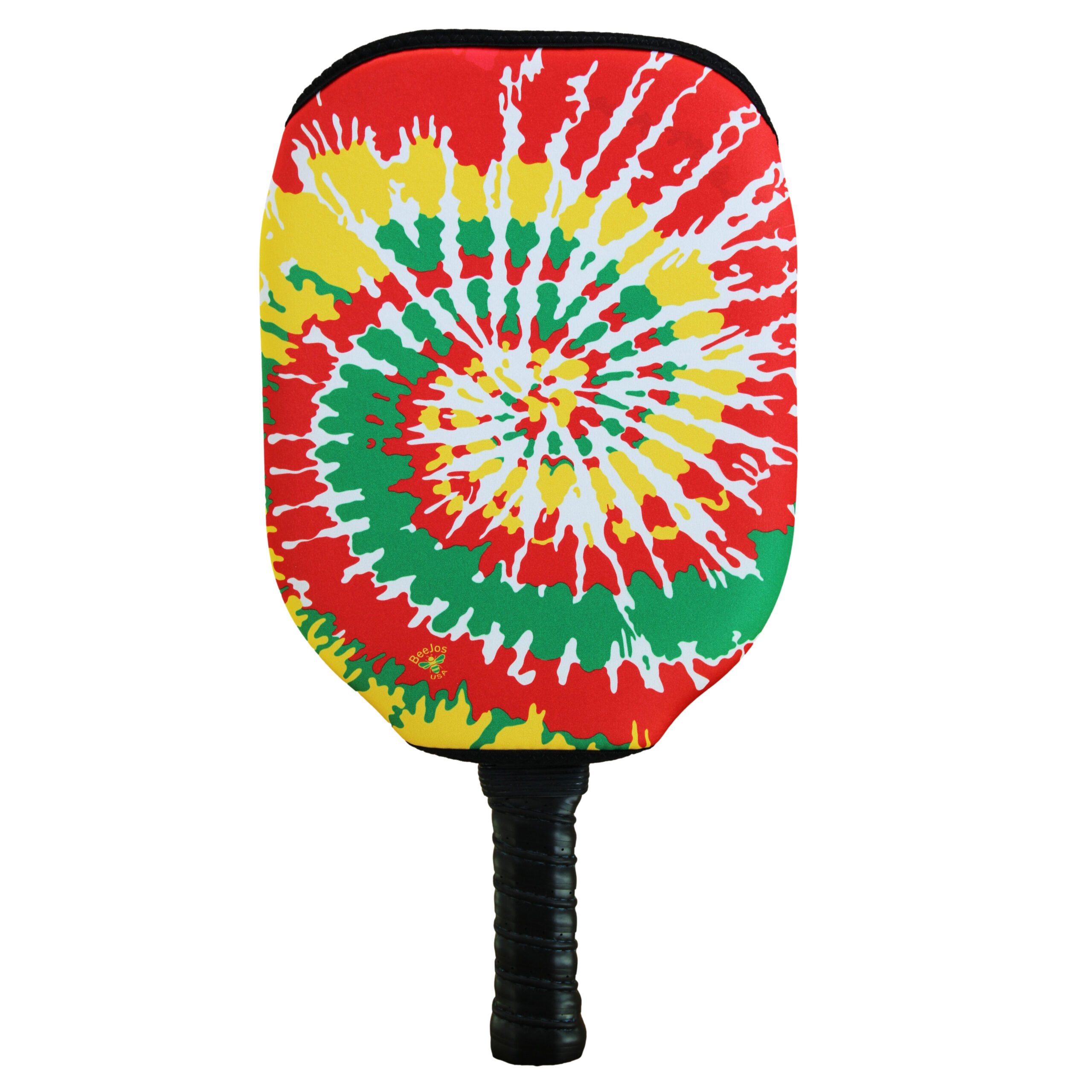 Rasta Tie Dye Slip On Pickleball Paddle Cover