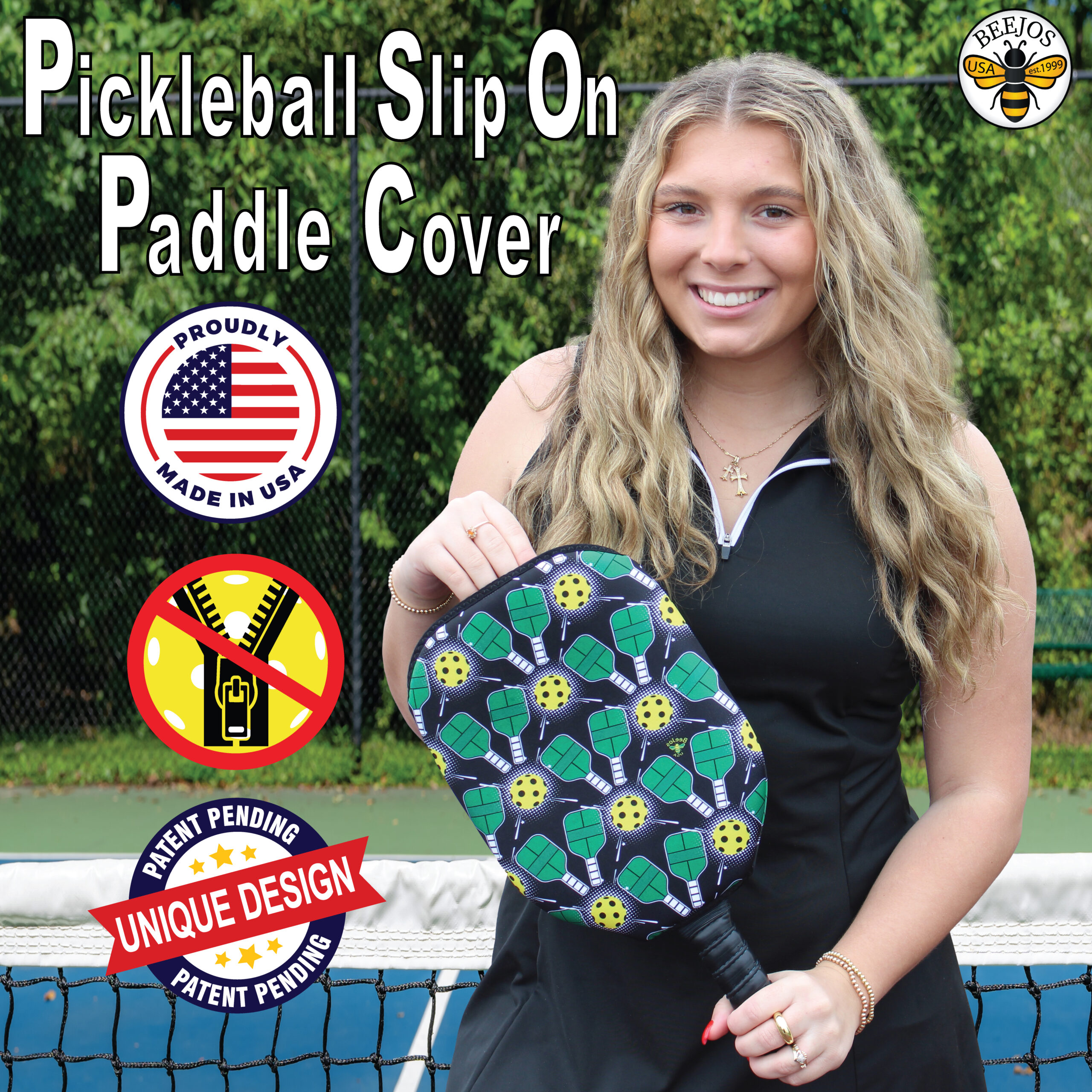 Green Paddles Pickleball Paddle Cover - Image 2