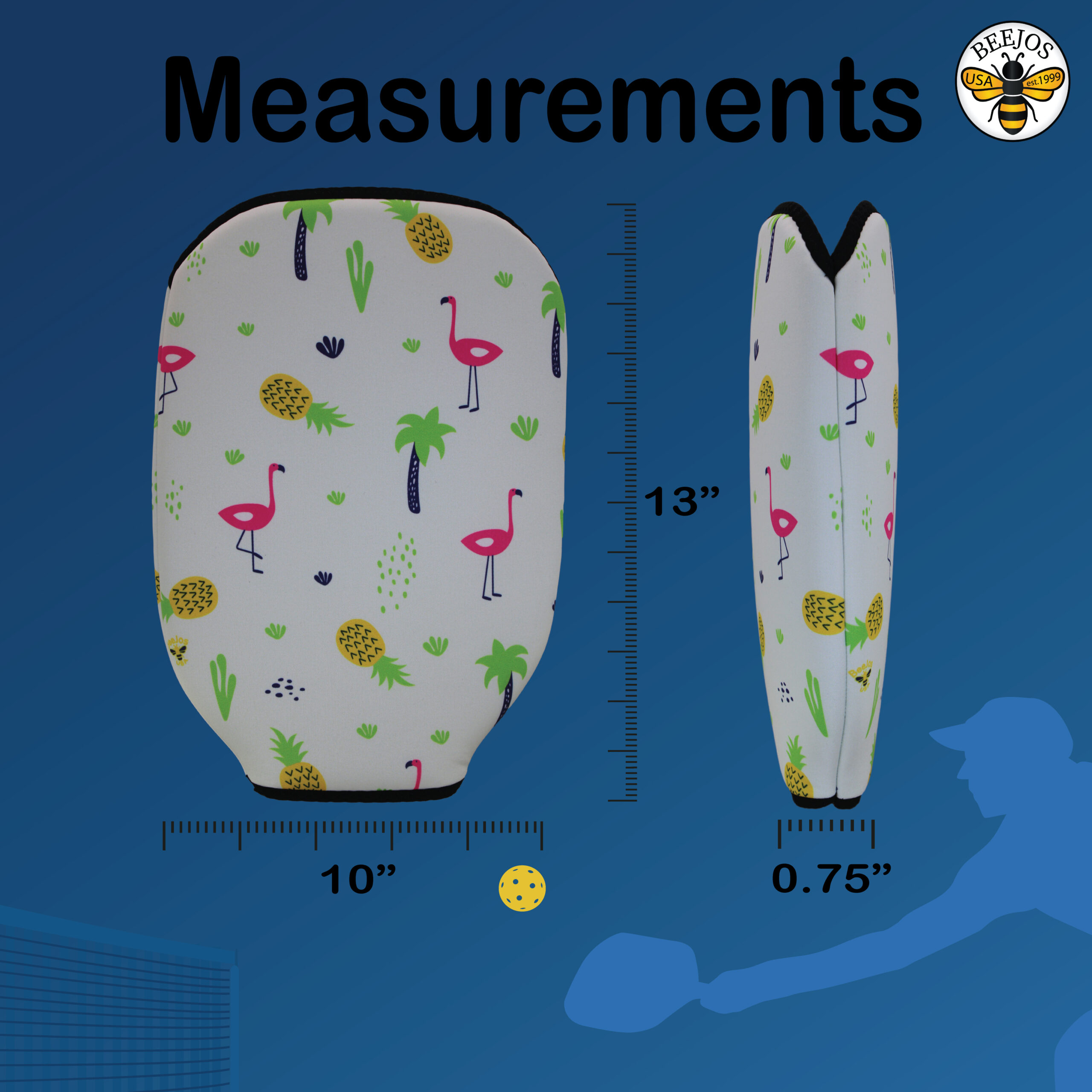 Hawaiian Paradise Pickleball Paddle Cover - Image 4
