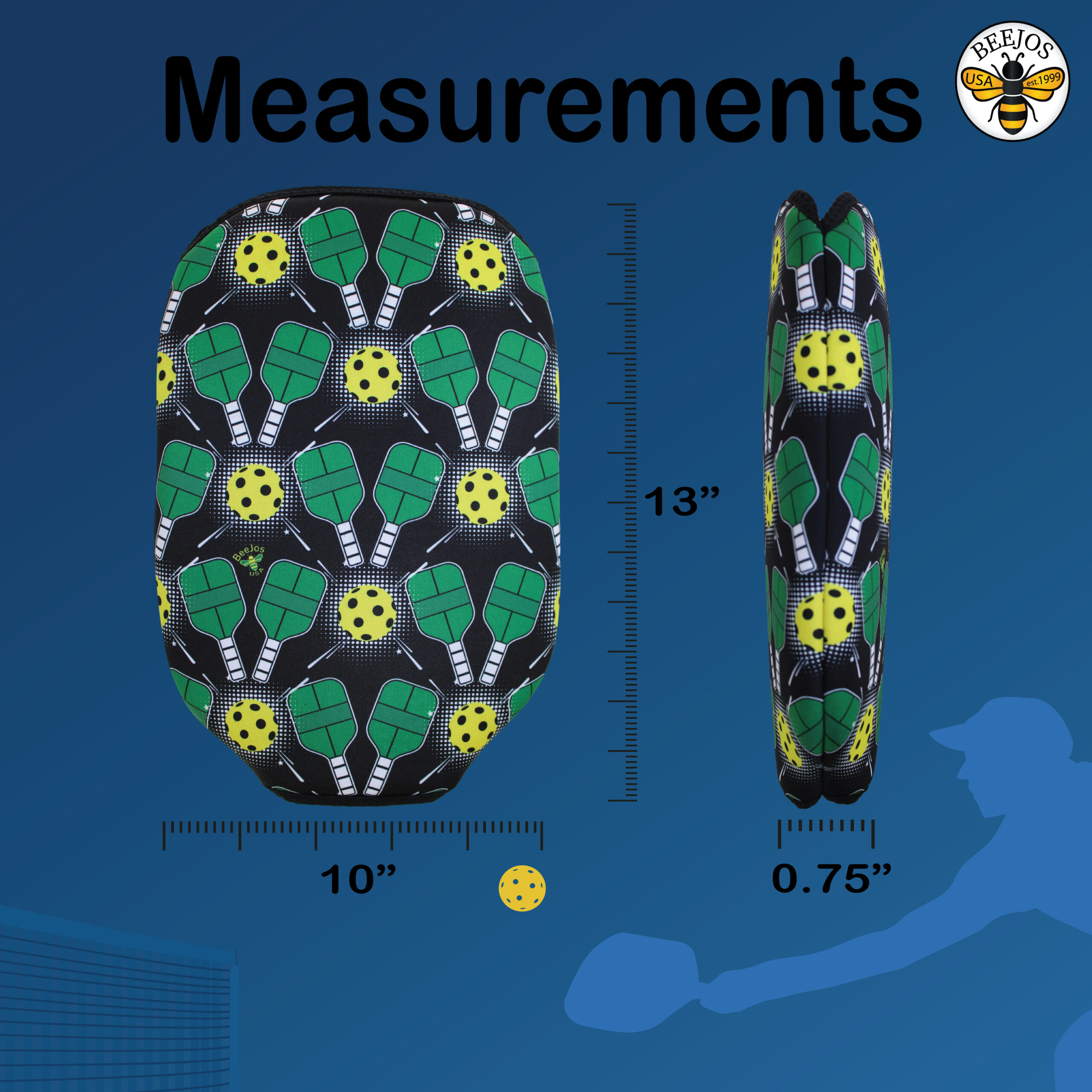 Green Paddles Pickleball Paddle Cover - Image 4