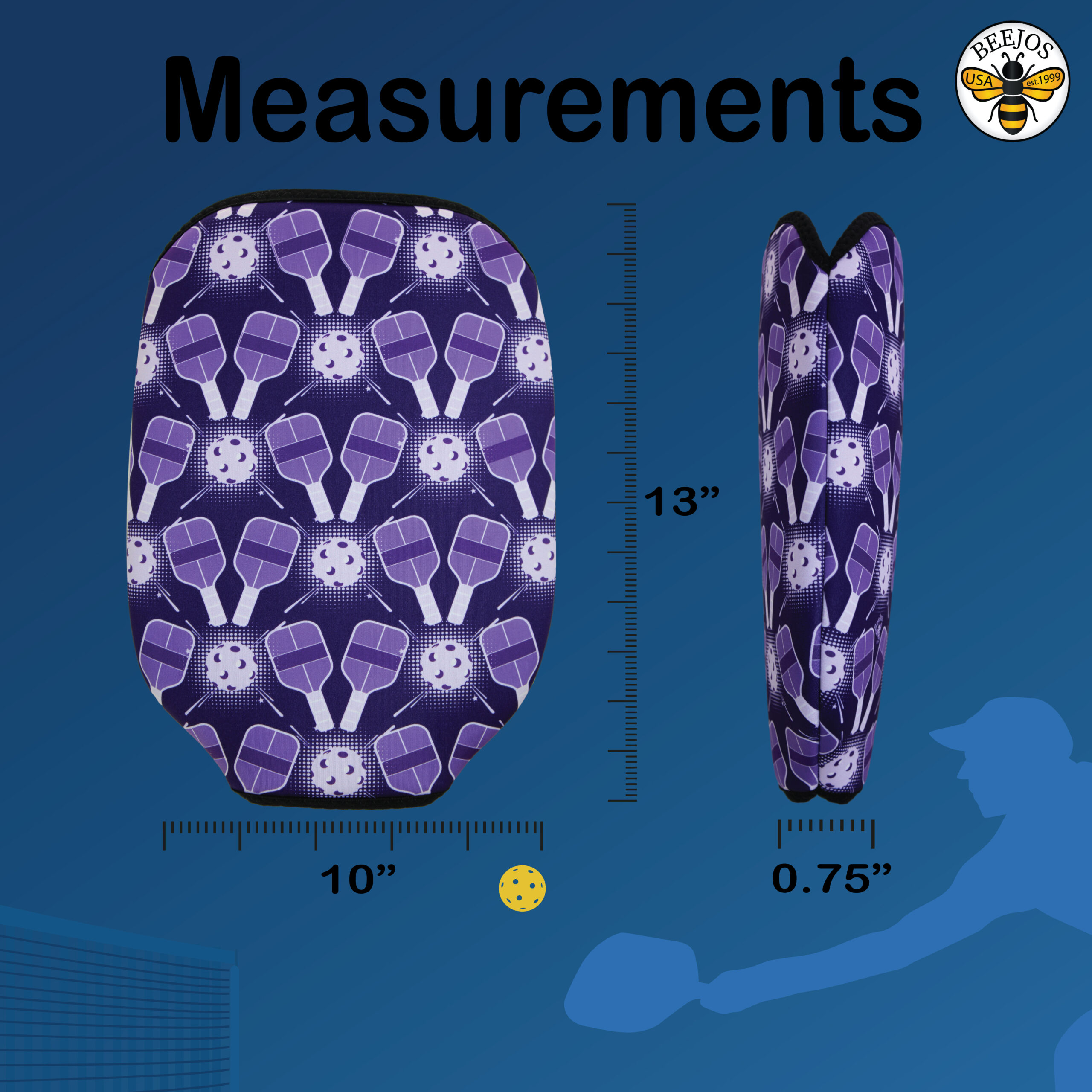 Purple Paddles Pickleball Paddle Cover - Image 2