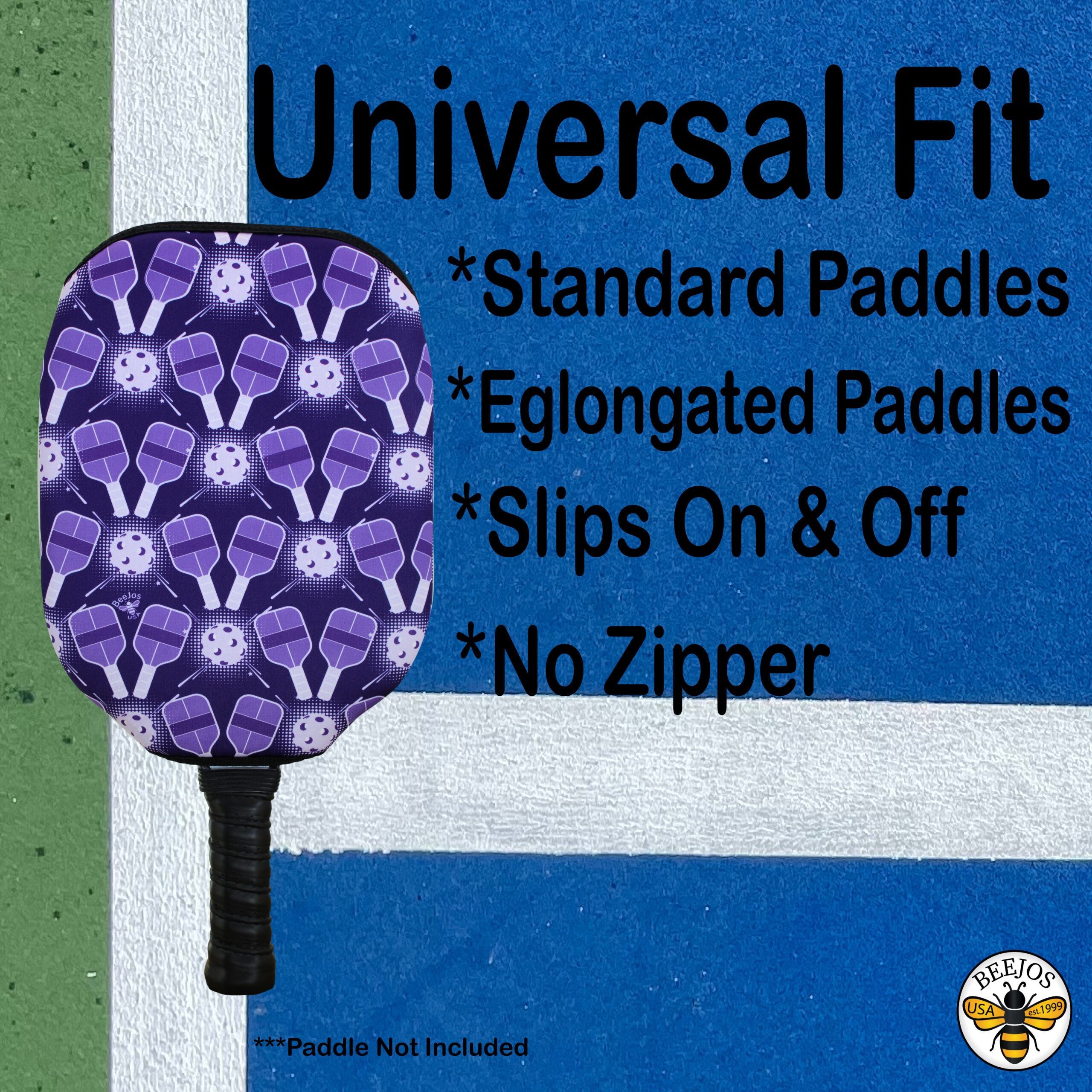 Purple Paddles Pickleball Paddle Cover - Image 3