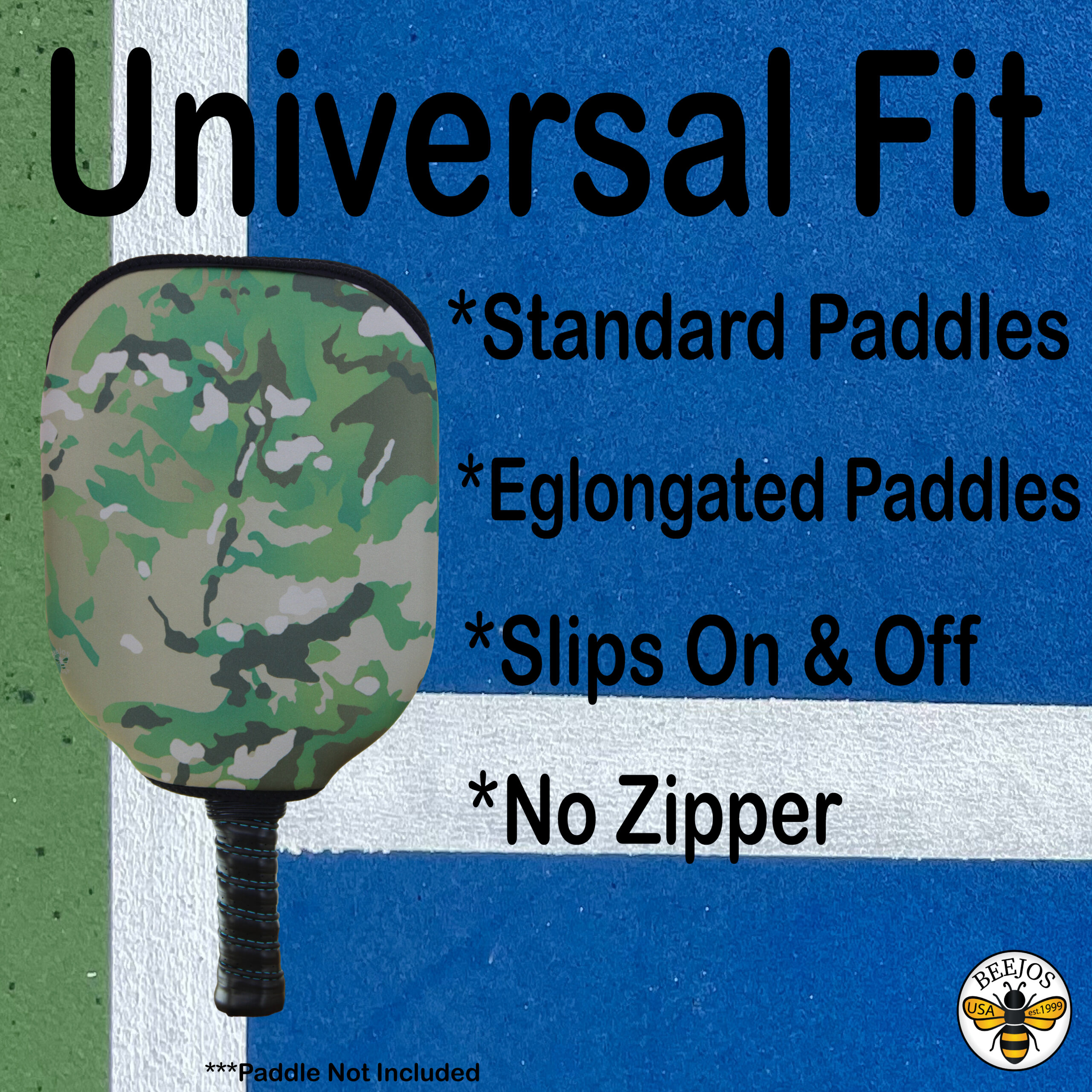 Combat Camouflage Pickleball Paddle Cover - Image 2