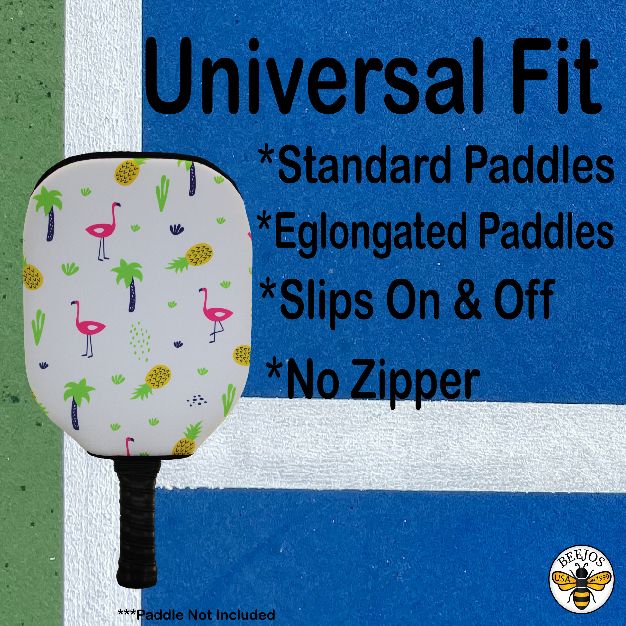 Hawaiian Paradise Pickleball Paddle Cover - Image 3
